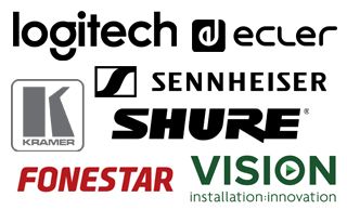 logo logitech logo shure logo kramer logo vision logo fonestar logo senneiser